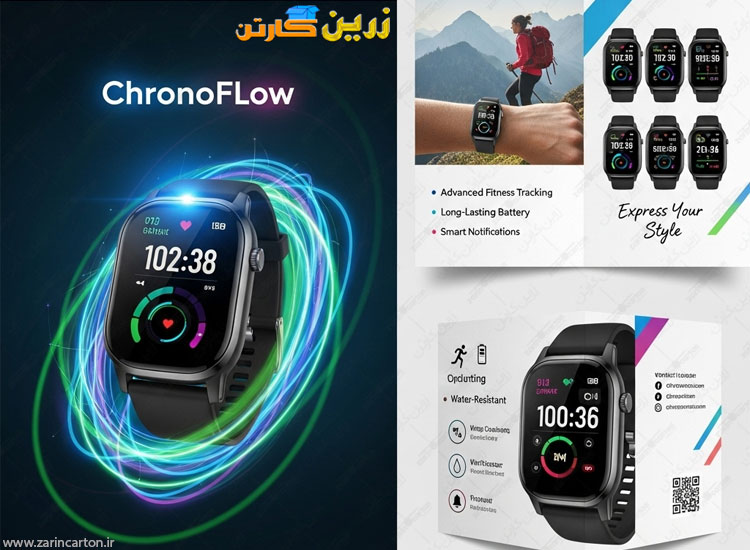 بروشور حرفه ایی ساعت دیجیتال